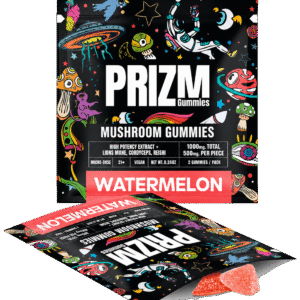 PRIZM Watermelon mushroom gummies bag