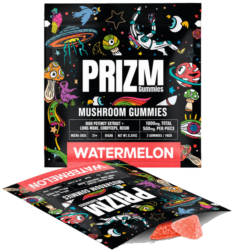PRIZM Watermelon mushroom gummies bag
